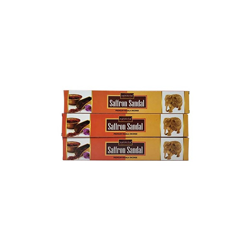 Nandita Saffron Sandal Premium Masala Incense Sticks - Pack of