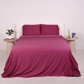 THE LAD COLLECTIVE 2.0 Bedding Set - 4 Piece Sheet & Pillow Case Set, Custom Blend, Soft, Comfortable, Temperature Regulating, & Easy-to-Use - (California King, Aspen)