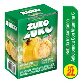 Zuko Guayaba Bebida En Polvo 8 Sobres/13g, Rinde 2l C/u