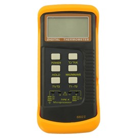 BW Digital Thermometer 2 Way K-Type Sensor Temperature Probe, Dual Two Channel Digital Thermometer 2 K-Type Thermocouple Sensor 1300 °C 2372 °C