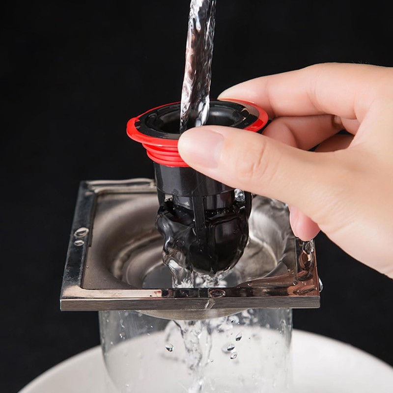 Shower Floor Drain Backflow Preventer, 2Pcs One-Way Drain Valve Sewer