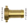 VARIOSAN Rain Butt Connector Set 14573, 1 Inch, Blank Brass