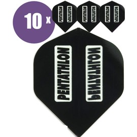 abcdarts Unisex - Adult Pentathlon Classic Dart Flights, Black, Classic EU