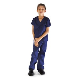 M&M SCRUBS Super Soft Children Scrub Set Kids Dress up (5/6, True Navy Blue)