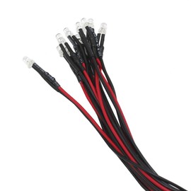 KeeYees 60 pcs 5 mm LEDs with 20 cm cable.