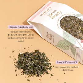 Birth Ready - Award winning Organic Raspberry Leaf Blend | Peppermint blend | 45g Of Loose Tea | Pregnancy Tea- Labour Preparation-Labour essentials