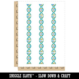 DNA Molecule Double Helix Science Symbol Temporary Tattoo Water Resistant Fake Body Art Set Collection - 15 2" Tattoos (1 Sheet)