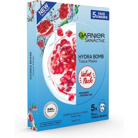 Garnier SkinActive Hydra Bomb Tissue Face Mask Pomegranate 5x Pack, 5 count