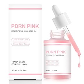 PDRN Serum, Pink Peptide Glow Serum, Anti Falten Serums, Gesichtsserum Enthält Collagen und Niacinamide, Gleicht den Hautton Aus, Verbessern Sie die Hautelastizität