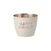Gift Company [MM] [W] Madras Lantern, M, Happy Birthday, White/Gold