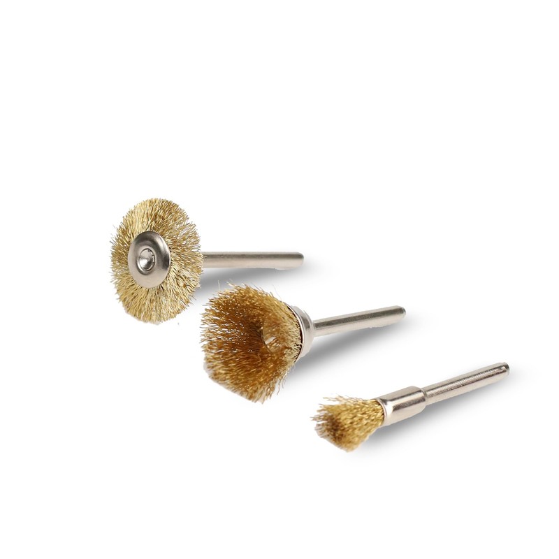 Dekton 3-Piece Rotary Brass Brush Set | Durable Brass Wire