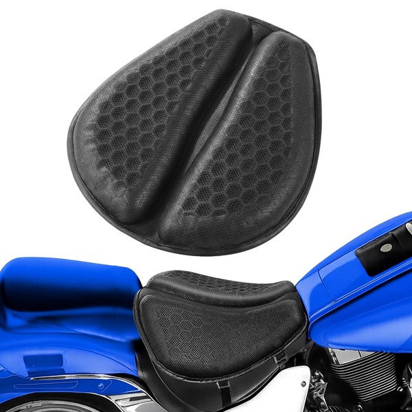 OMISTAR Motorcycle Seat Cushion, Shock Absorbing Gel Seat Pad with