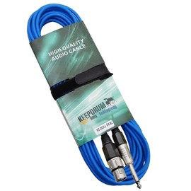 keepdrum MC003XJ 6 m Microphone Cable Blue XLR Female to Jack 6.3 mm