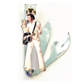 Elvis Presley Nail Clippers Knife/Bottle Opener Aloha Pic From Memphis **NEW**