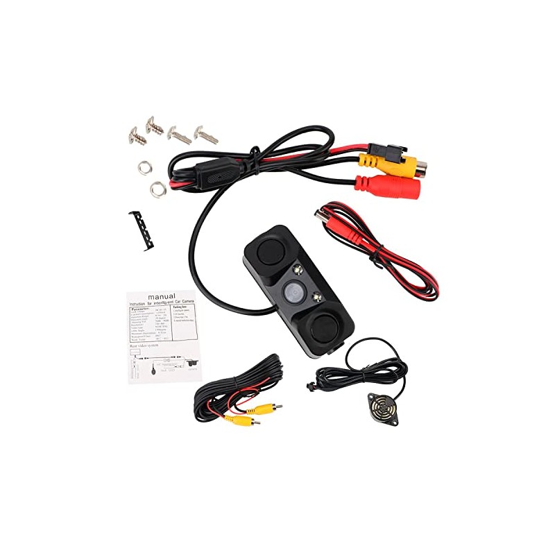 Cámara de reversa con sensores de proximidad y Buzzer