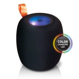 Acoustic Research Portable Fabric Wireless Speaker – 360 Degree Sound, 100 - Foot Range, True Wireless Stereo, Rechargeable, Color - Changing LED Light