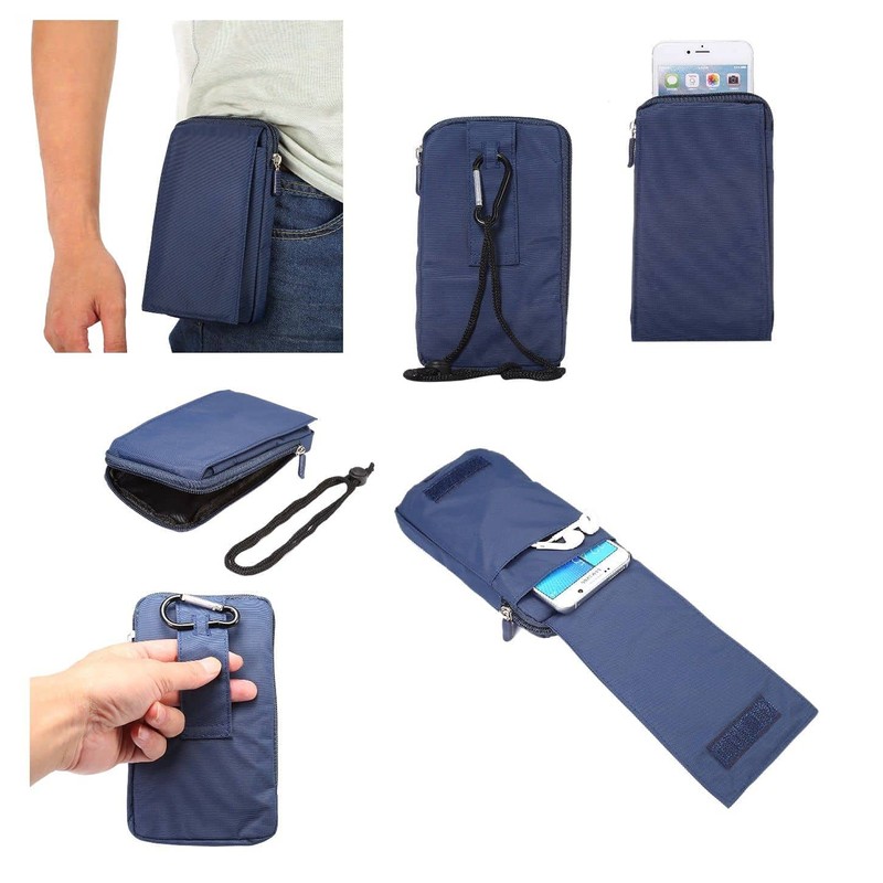 DFV mobile - Multi-functional Belt Wallet Stripes Pouch Bag Case