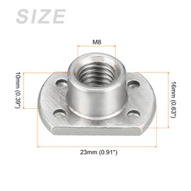 METALLIXITY 10 Pcs Carbon Steel Double Tab Fastener Nuts (M8) Spot Weld Nuts - Construction Industry