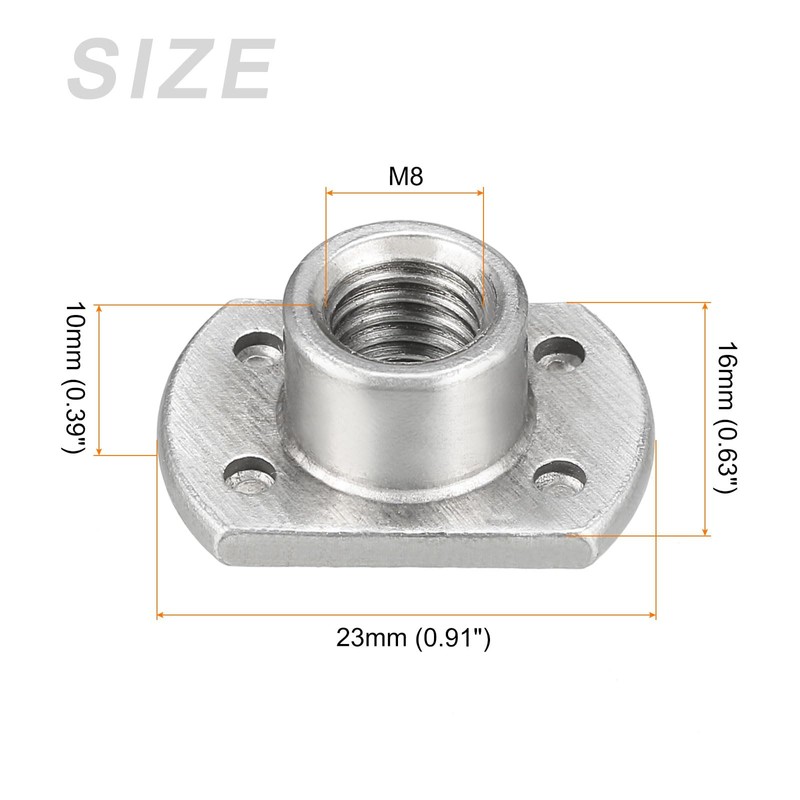 METALLIXITY 10 Pcs Carbon Steel Double Tab Fastener Nuts (M8)