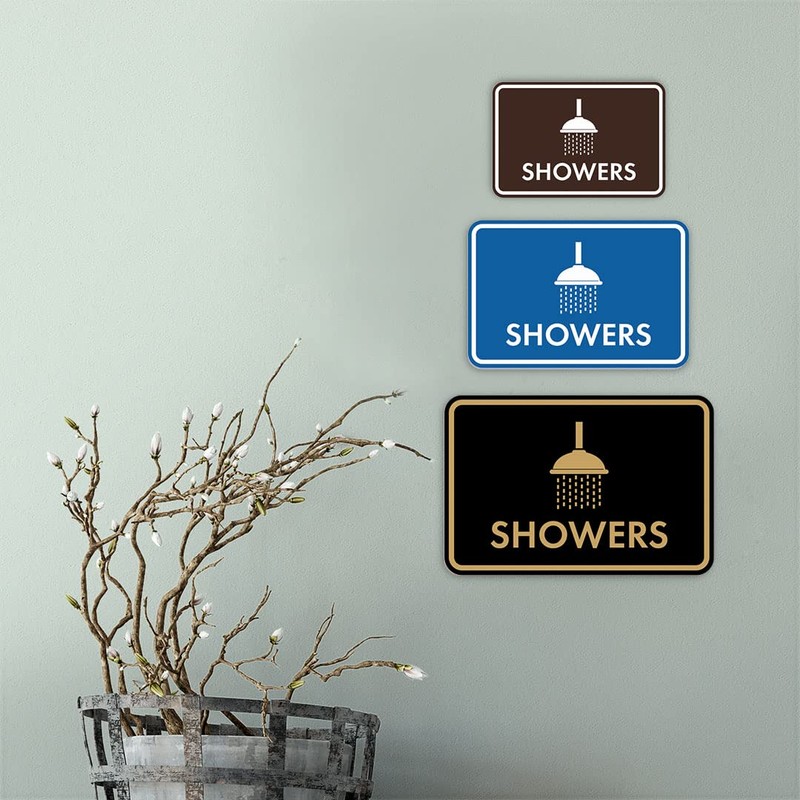 Classic Framed Showers Sign (Black) - Large