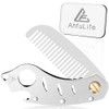 AhfuLife Peine de metal de acero inoxidable para cabello y