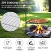 24" Fire Pit Grill w/304 Stainless Steel Grate, Portable Carry