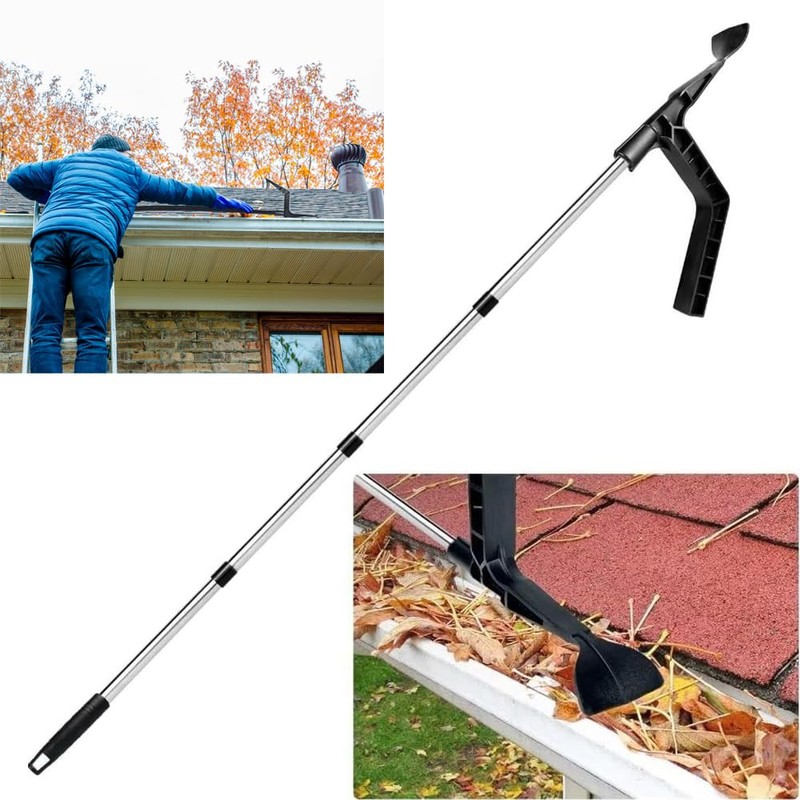 Gutter Cleaning Tools， 10.5 feet Adjustable Length Gutter Cleaning Tools
