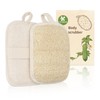 Natural Loofah Body Scrubber Exfoliator for Men Daily Deepcleaning (2Pack),Made