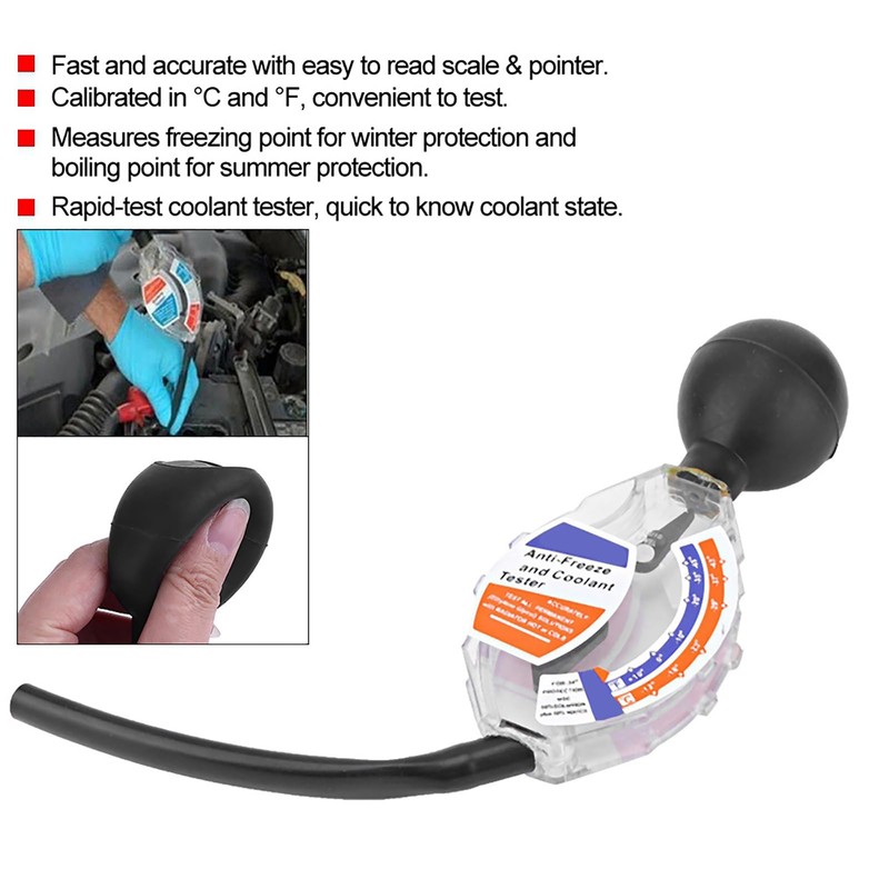 Moofey Antifreeze Tester, Coolant Tester, Anti Freeze Battery Liquid Densitometer