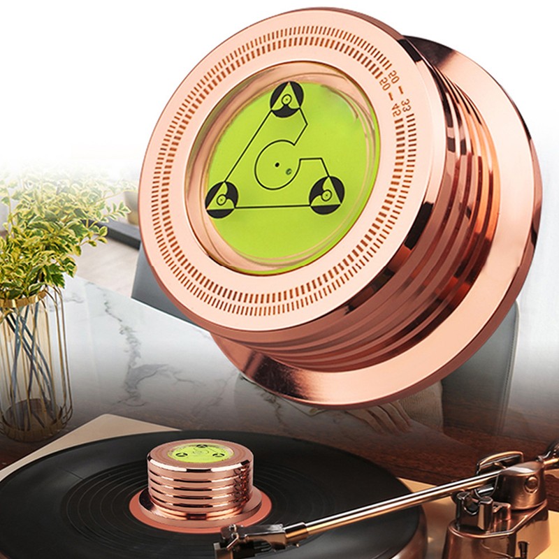 Record Weight Stabilizer 50Hz Bubble Level Speed Detection Turntable LP