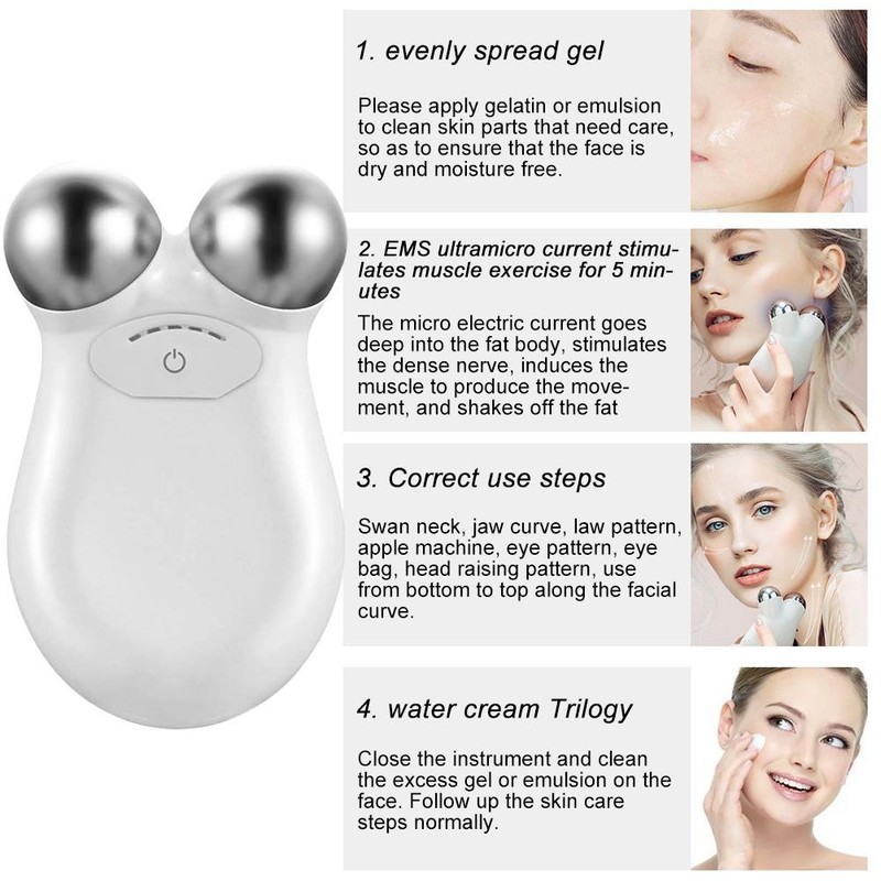Microcurrent Electric Facial Massage Device Face Lift Beauty Machine Skin