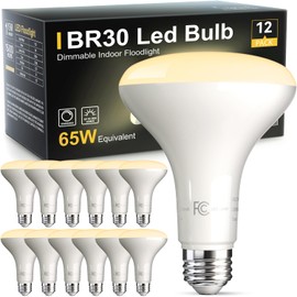 TJOY 12 Pack BR30 Led Bulbs 65W Equivalent, Dimmable Indoor Flood Lights Bulb, E26 Base, 2700K Soft White, 9W, 800 LM, Recessed Lighting Bulb for Ceiling, Recessed Can, Living Room and Kitchen