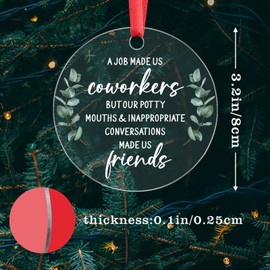 Coworker Gifts for Women Acrylic Ornament Going Away Farewell Gifts Goodbye for Coworkers Thank You Gifts for Coworker Employee Appreciation Gifts