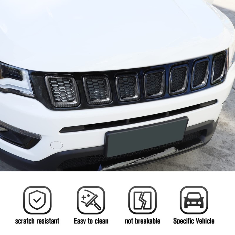 JeCar Rejilla Inserts ABS Front Grill Cover Exterior Accesorios para