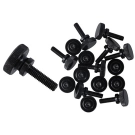 16 Pcs M6 Screw Set Hammer Head Flat Head Knurled Screws M6 x 20mm Black Zinc Alloy for Mechanics, Instruments & Household Electronics