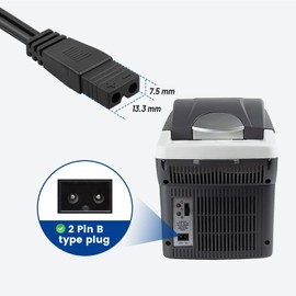 Anina Mini Fridge 12V DC 2 Pin Power Cord for Mobicool Wagan NFA Car Cooler Box Refrigerator Freezers Charger Replacement 6.6 FT