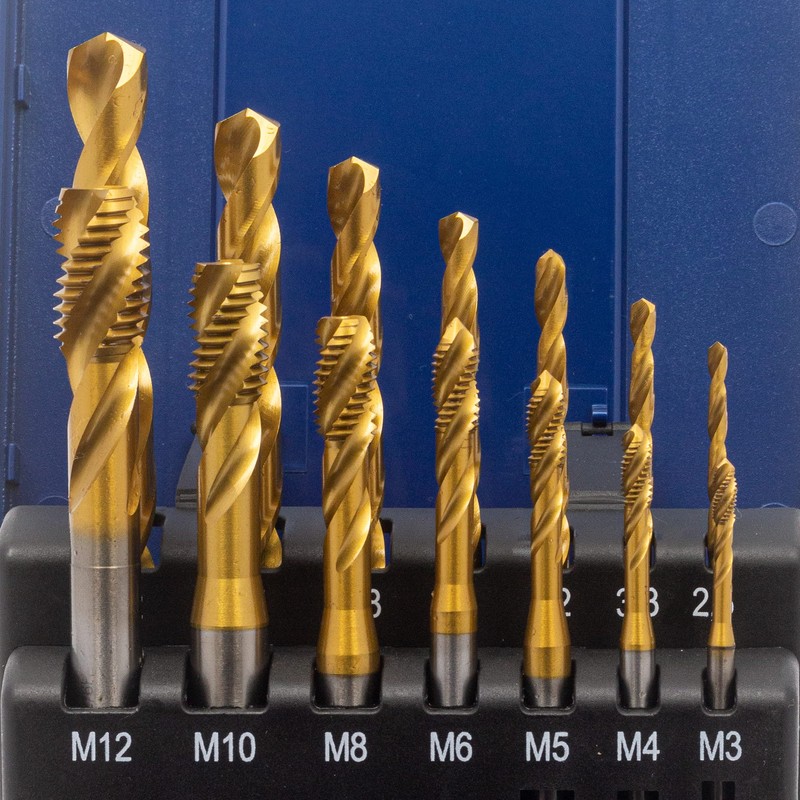 WSH-TOOLS Machine Tap Set Blind Hole M3, M4, M5, M6,