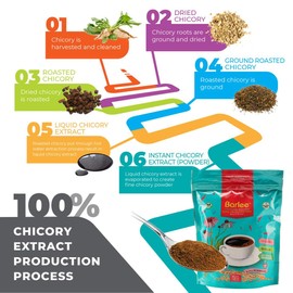 BARLEE Coffee Alternative Beverage Blend - Chicory Root Powder - Instant Chicory Coffee Substitute - No Sugar Caffeine Free (Echinacea, 14.1 OZ)