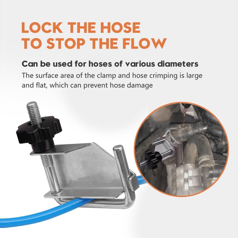 FIVCLOK 4PCS Fuel Line and Water Hose Clamp Set -