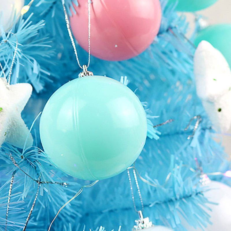 Mini Macaron Blue Christmas Tree Tabletop Xmas Tree with LED