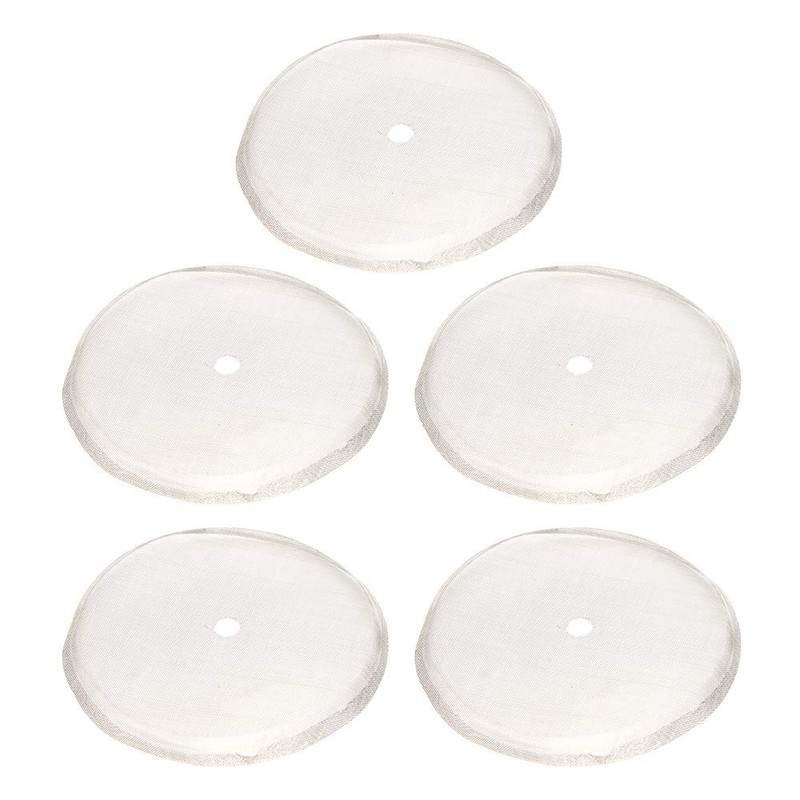 Fdit 5Pcs Coffee Filter Mesh, 8.5cm/3.3in Diameter Reusable Stainless Steel