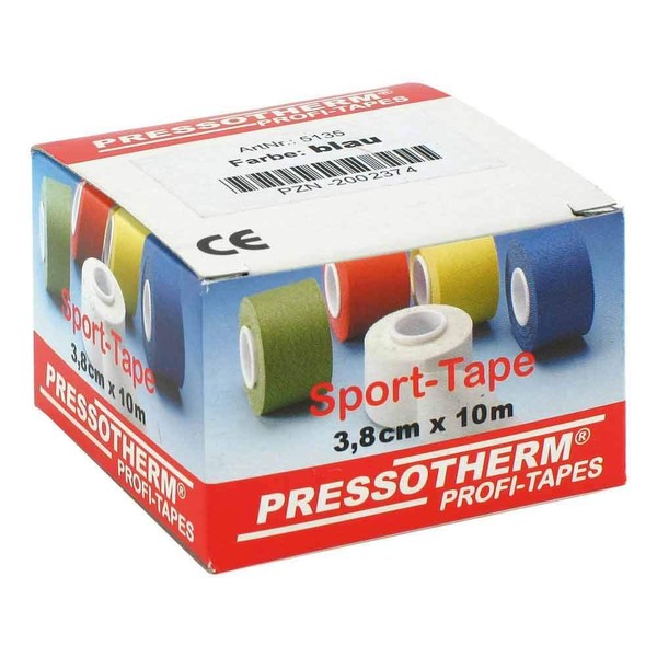 PRESSOTHERM Sports Tape 3.8 cm x 10 m Blue Pack of 1