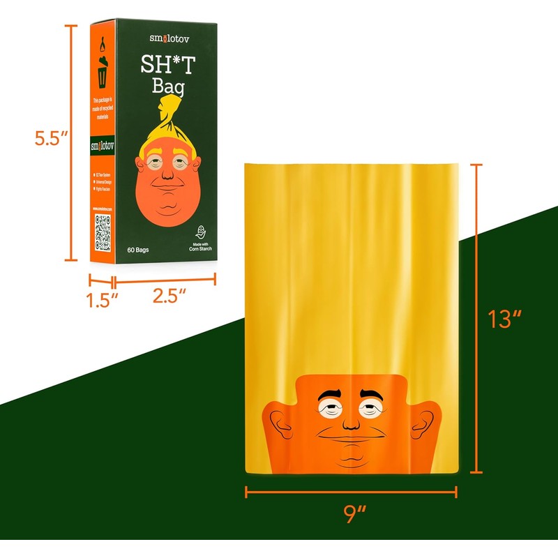 Dog Poop Bags, Unscented, Leakproof, 4 Rolls (60 Count), Stable