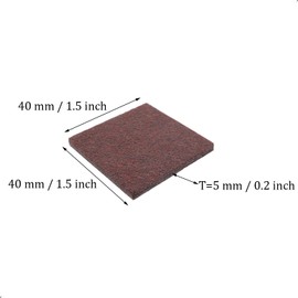 12Pcs Square Felt Furniture Pads, 1.5 inch x 1.5 inch Self Adhesive Cuttable Anti Scratch Floor Protectors for Furniture Legs Hardwood Floor, Brown, 40mm
