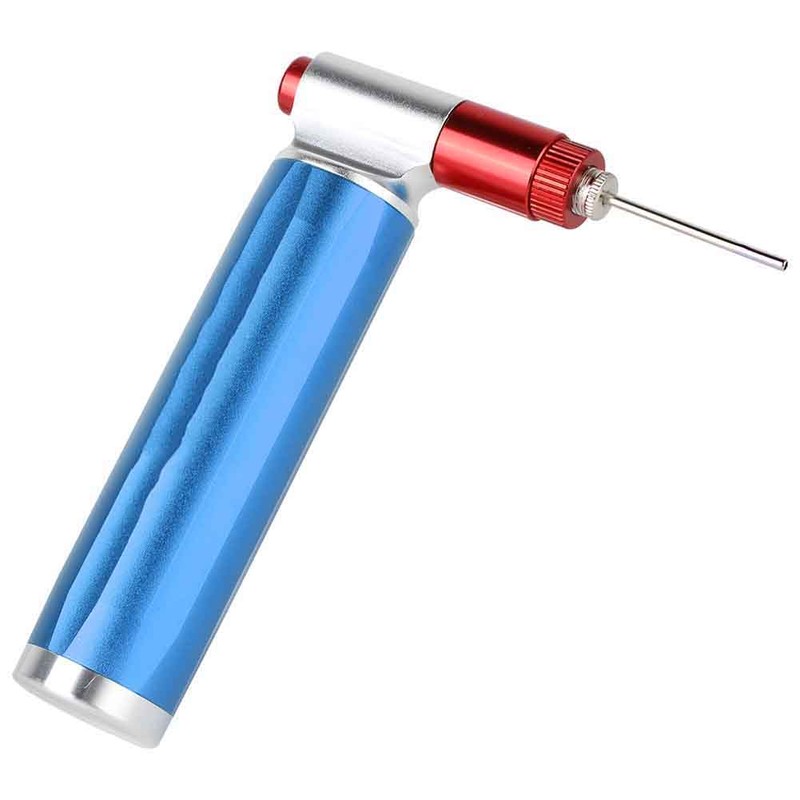 Mini Manual Portable Aluminum Emergency Inflator Pump for Bicycle (Blue)