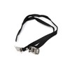 Partuto 2pcs Black Silver Tone Pedal Toe Clip Belt Foot