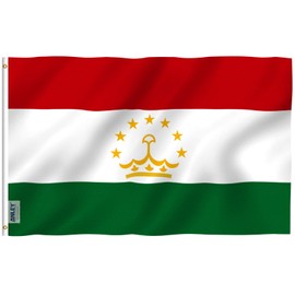 Anley Fly Breeze 3x5 Feet Tajikistan Flag - Vivid Color and Fade Proof - Canvas Header and Double Stitched - Republic of Tajikistan Flags Polyester with Brass Grommets 3 X 5 FT