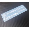 CUSTOM 4 Brembo Decals Stickers Vinyl Caliper Brake Gloss White