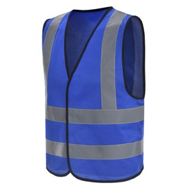 AYKRM blue High visibility viz vest (XS-8XL) (Large, Blue)