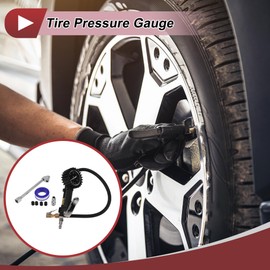 HEROFFIX 1 Set Tire Pressure Gauge Gear Sleeve 0-60 PSI GHI01-A35-60PSI Air Pressure Meter for Cars
